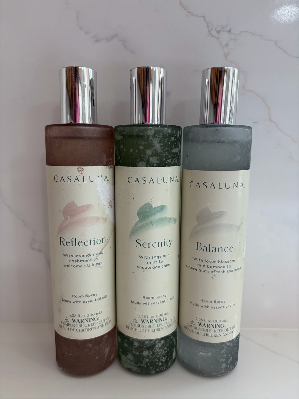 Casaluna Reflection, Serenity & Balance Trio - Brown, Green, Gray (never used!)